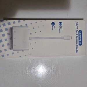 Lightning to SD/TF Card Camera Reader Adapter - White